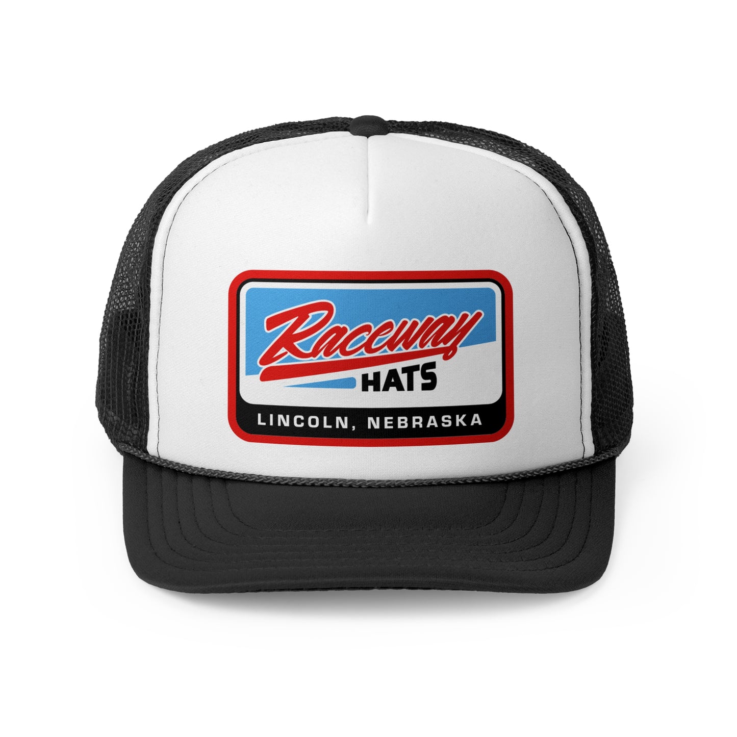 Raceway Hats 5-Panel Foam Trucker Hat - Lincoln, NE Rectangle Logo