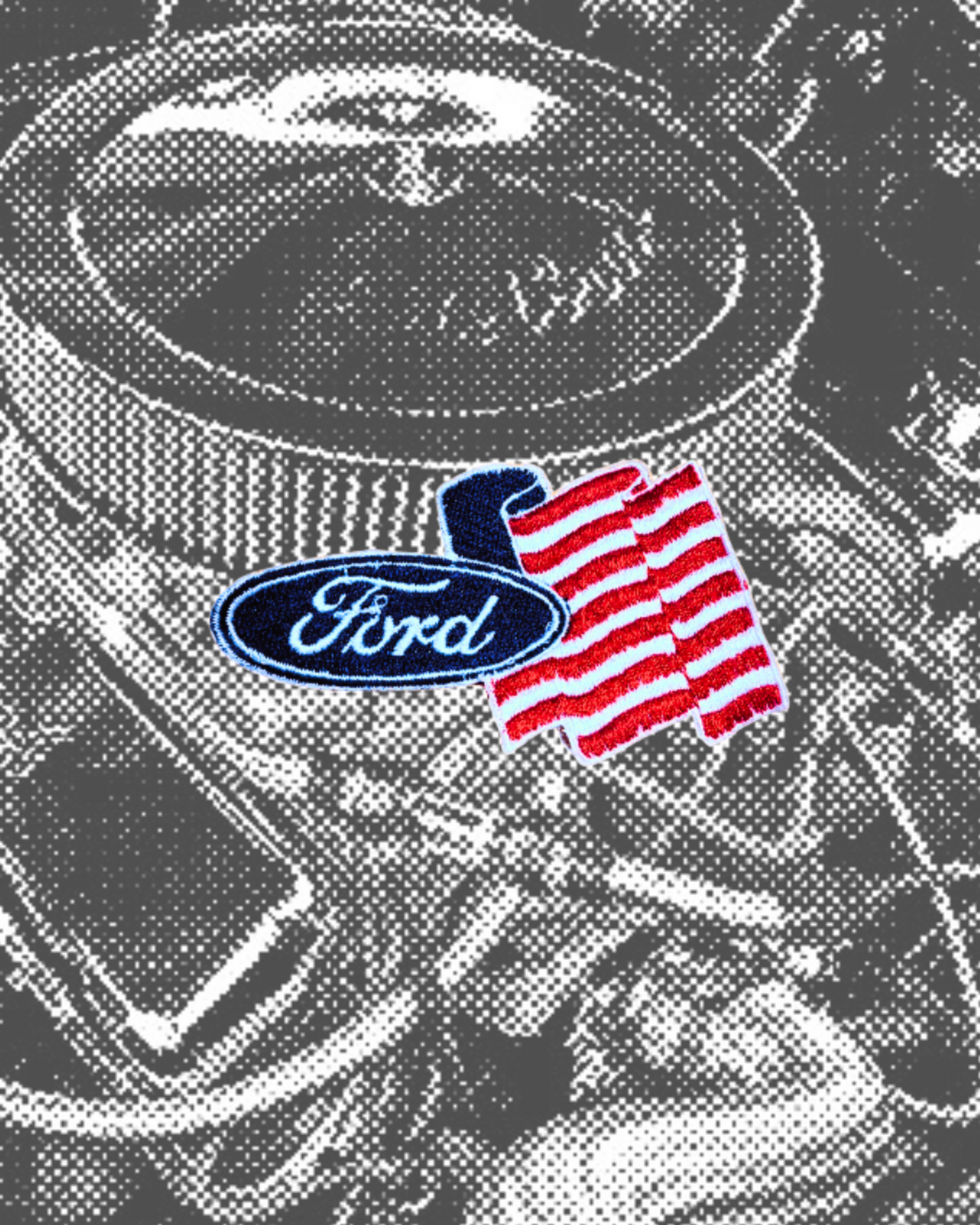 Vintage Ford & Flag Patch