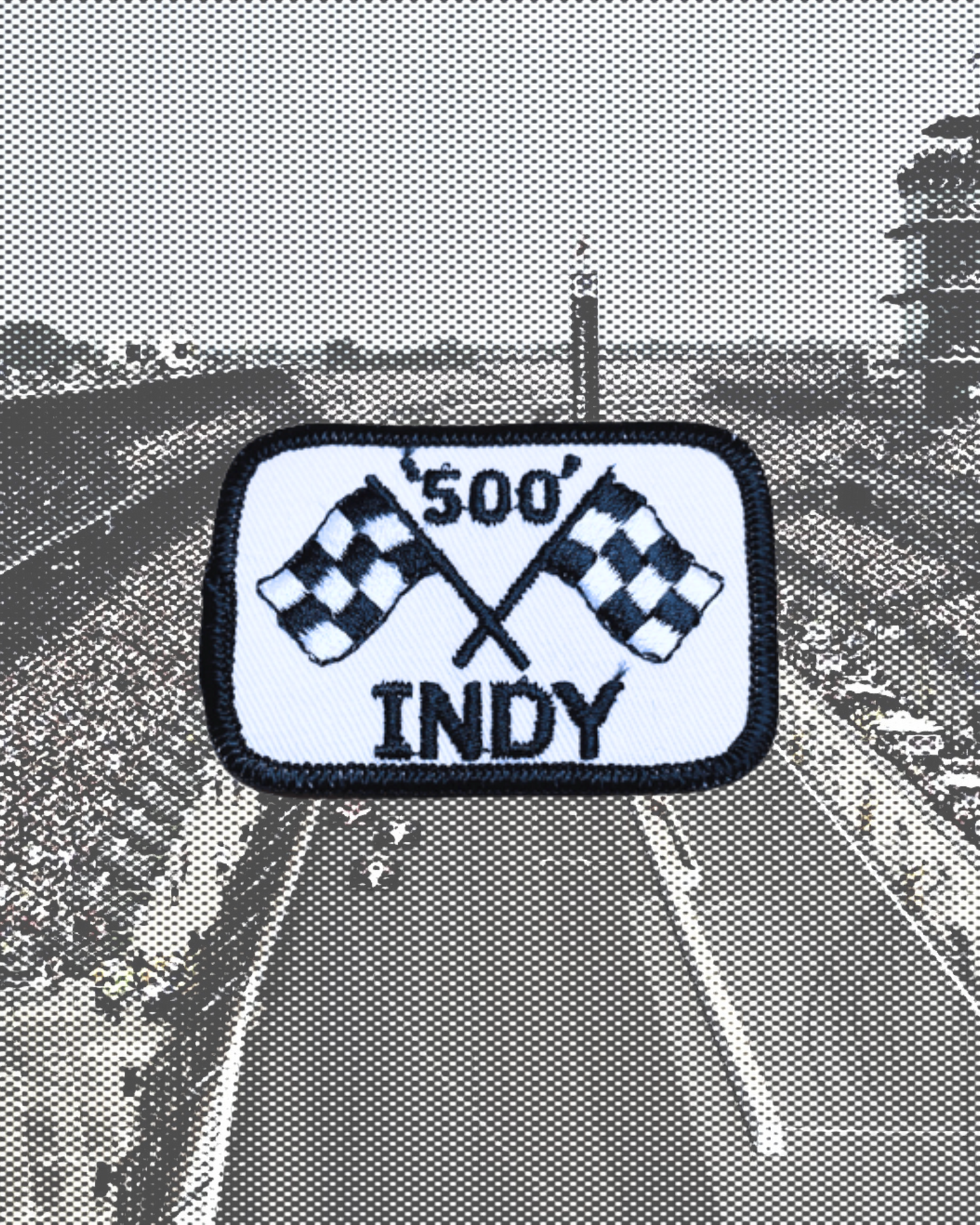 Vintage Indy 500 Crossed Flags Patch