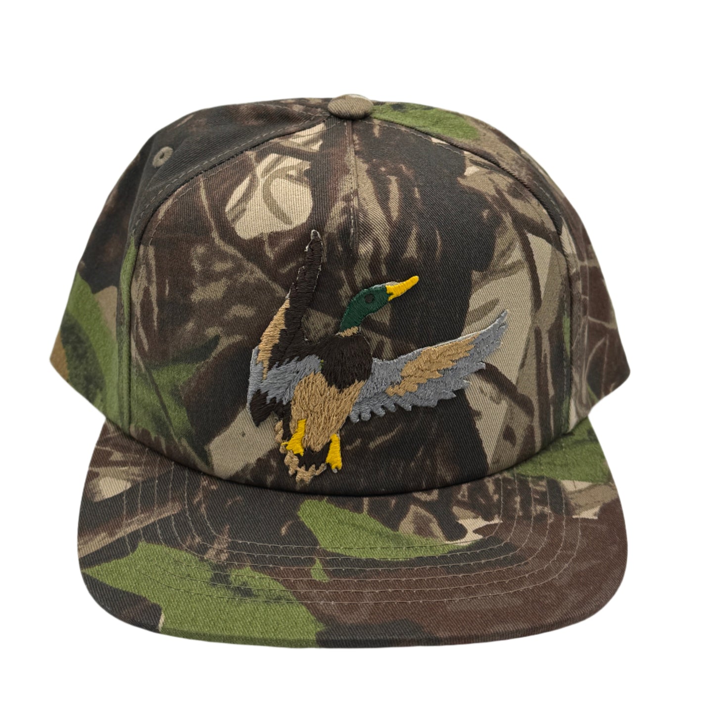 Vintage Duck Patch Camo Snapback Hat