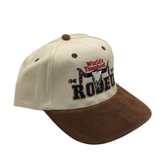 World's Toughest Rodeo Vintage Leather Slide Hat