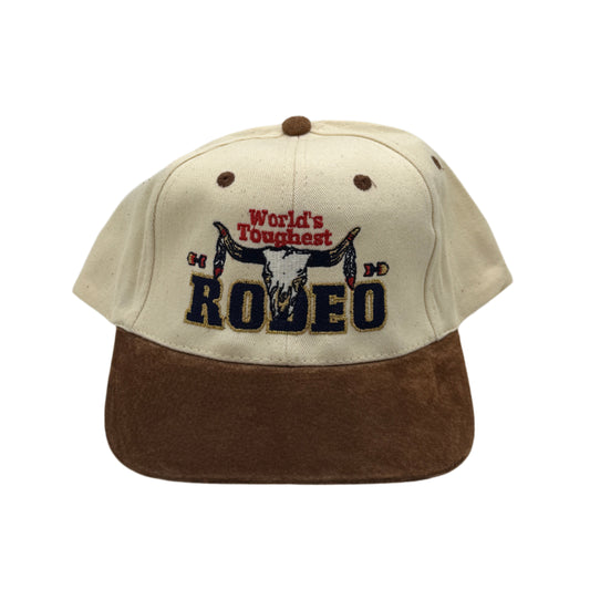 World's Toughest Rodeo Vintage Leather Slide Hat
