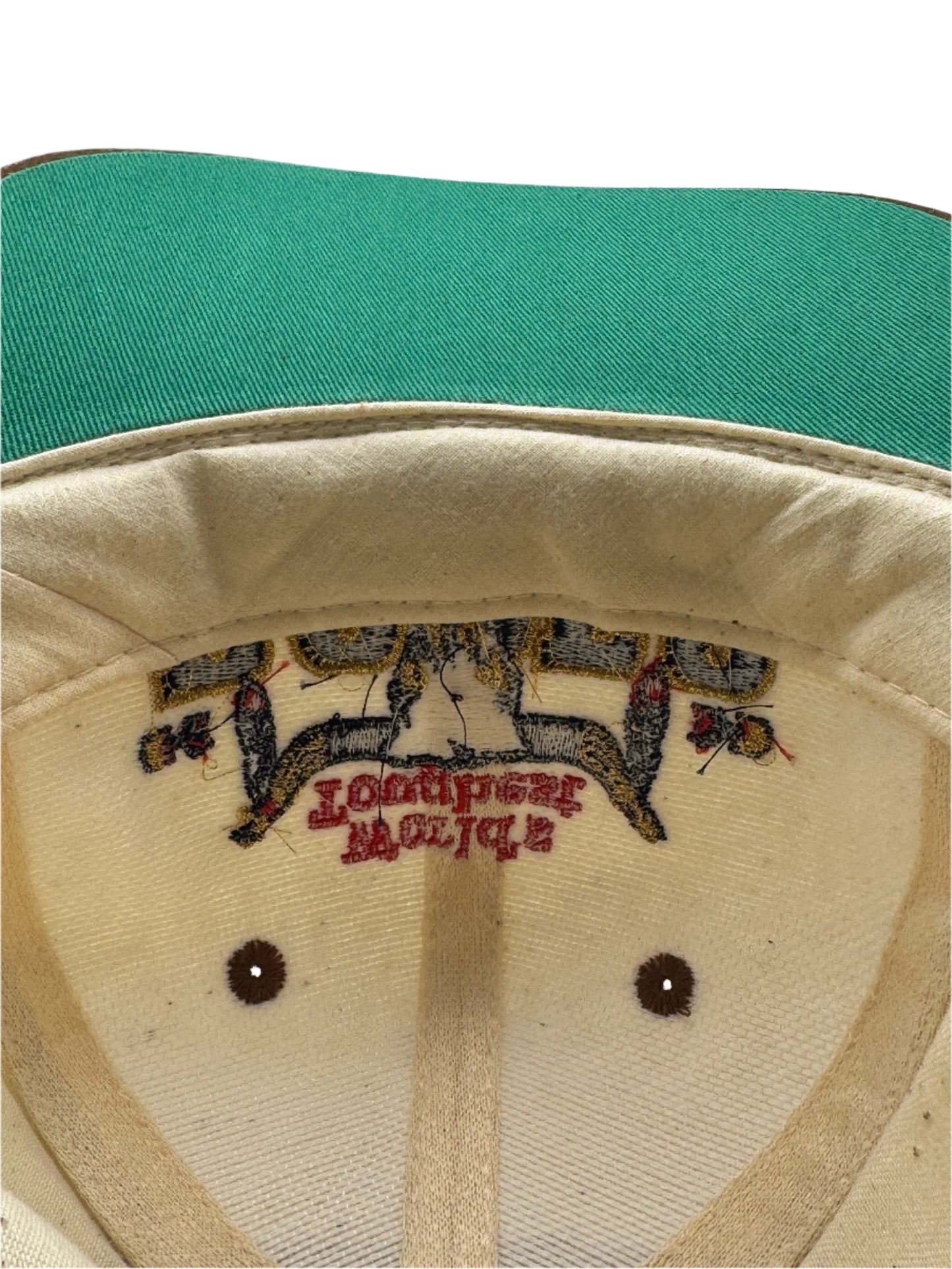 Vintage New Old Stock World's Toughest Rodeo Leather Slide Hat