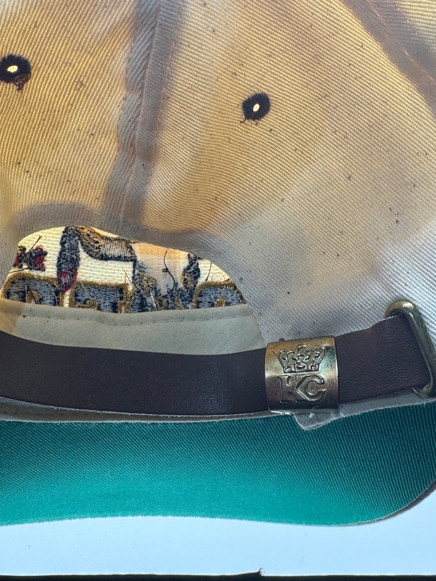 Vintage New Old Stock World's Toughest Rodeo Leather Slide Hat