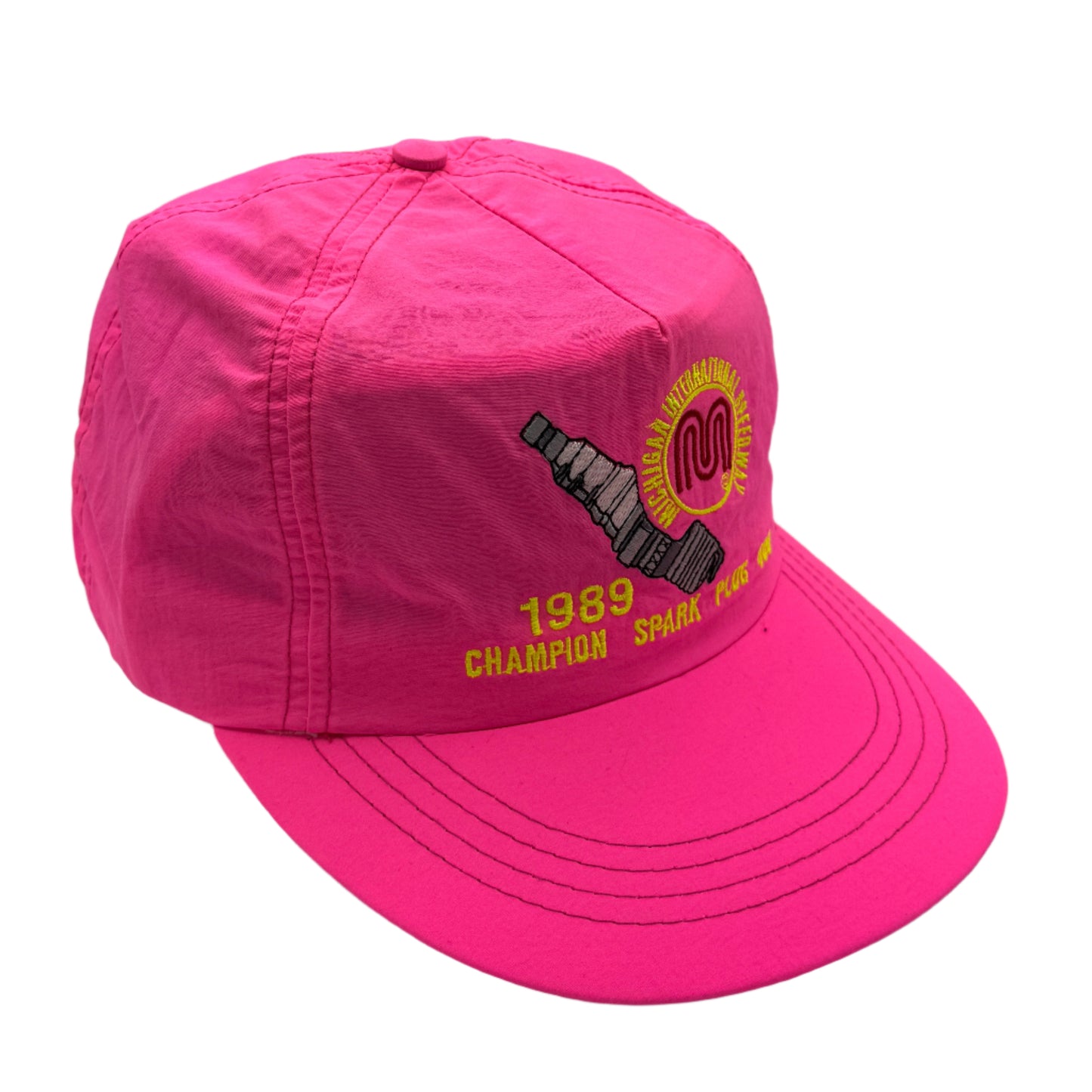 1989 Champion Spark Plug 400 Michigan International Speedway Vintage Snapback Hat