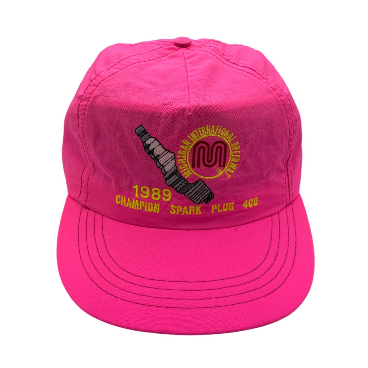 1989 Champion Spark Plug 400 Michigan International Speedway Vintage Snapback Hat