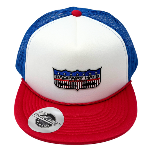 Raceway Shield Logo Patch Trucker Hat