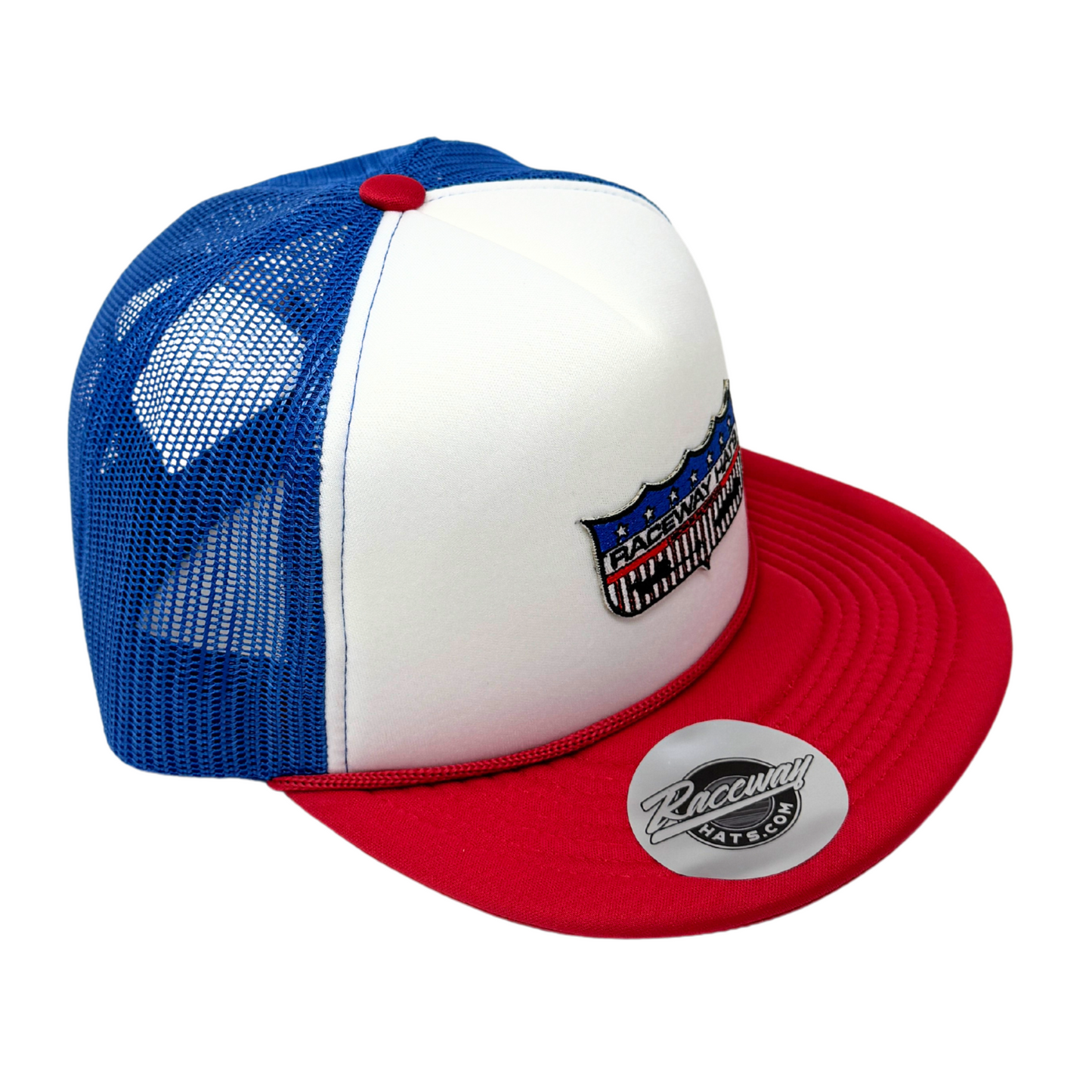 Raceway Shield Logo Patch Trucker Hat