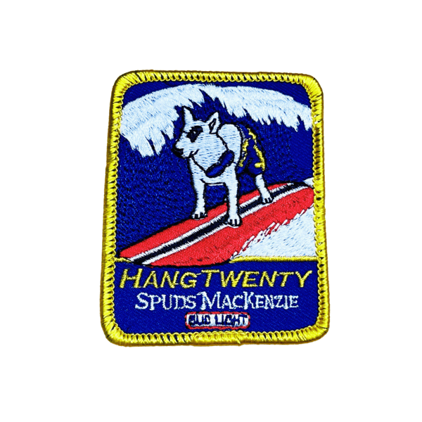 Vintage Bud Light Beer Spuds MacKenzie Hang Twenty Patch