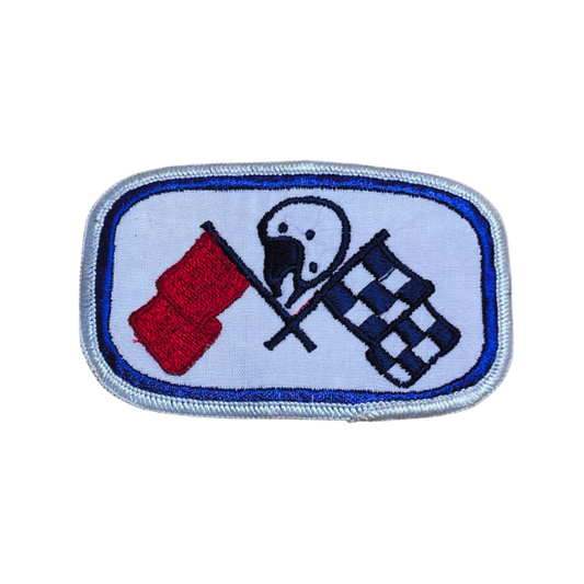 Vintage Crossed Flags Racing Patch