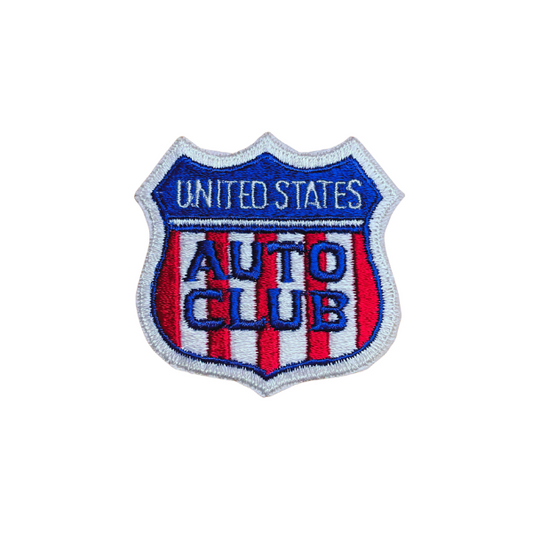Vintage United States Auto Club Patch - White Version