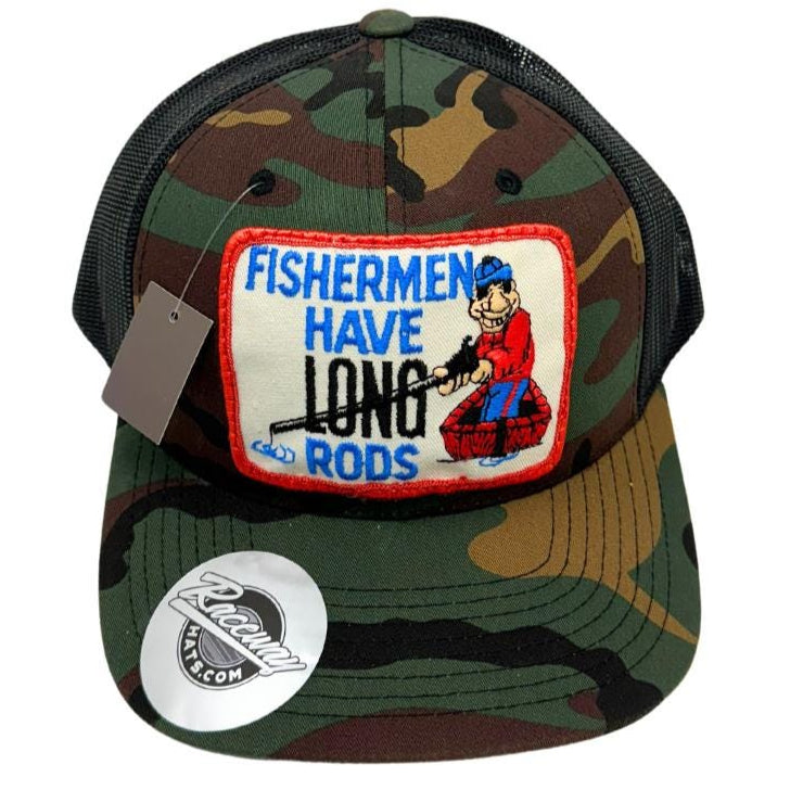 Readymade Fisherman Patch on Yupoong 6606 Retro Trucker Hat - Sale Priced!