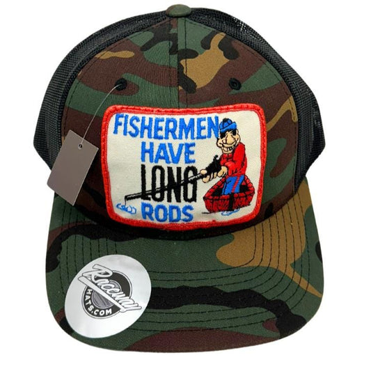 Readymade Fisherman Patch on Yupoong 6606 Retro Trucker Hat - Sale Priced!