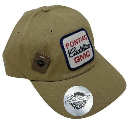 Vintage Pontiac Cadillac GMC Patch on New Yupoong 6245CM Dad Hat