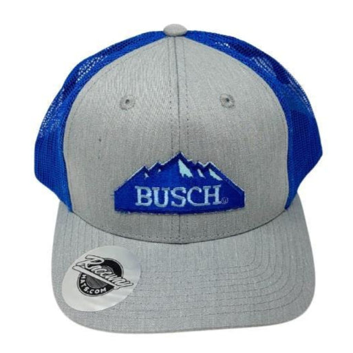 Readymade Vintage Busch Beer Mountains Patch Pressed onto New Decky 6021 6-Panel Trucker Hat