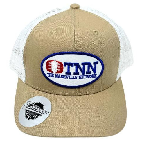 Readymade Vintage-Style TNN Patch Pressed onto New Decky 6021 6-Panel Trucker Hat