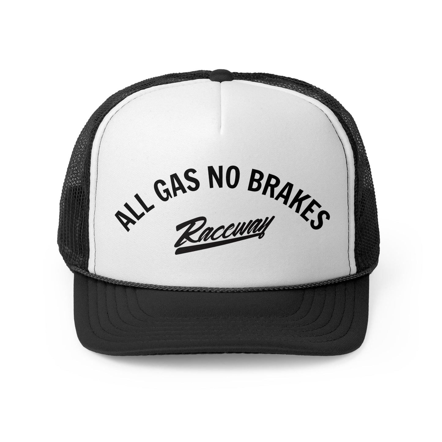 Racing Trucker Cap - All Gas No Brakes - Fun Gift for Motorsports Lovers, Casual Summer Hat, Outdoor Festivals