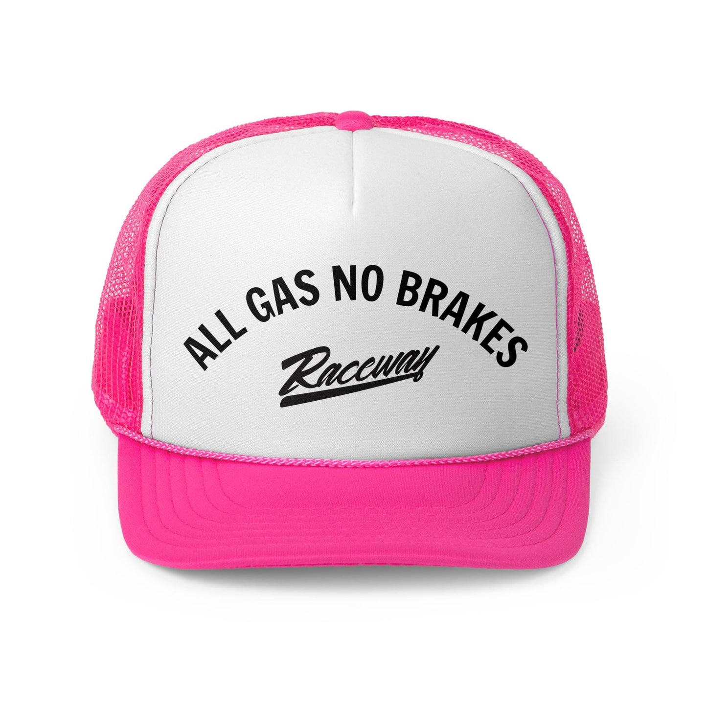 Racing Trucker Cap - All Gas No Brakes - Fun Gift for Motorsports Lovers, Casual Summer Hat, Outdoor Festivals