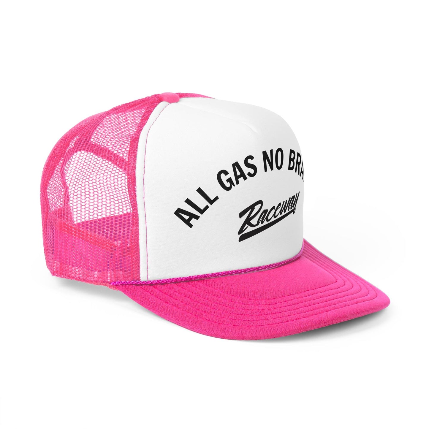Racing Trucker Cap - All Gas No Brakes - Fun Gift for Motorsports Lovers, Casual Summer Hat, Outdoor Festivals