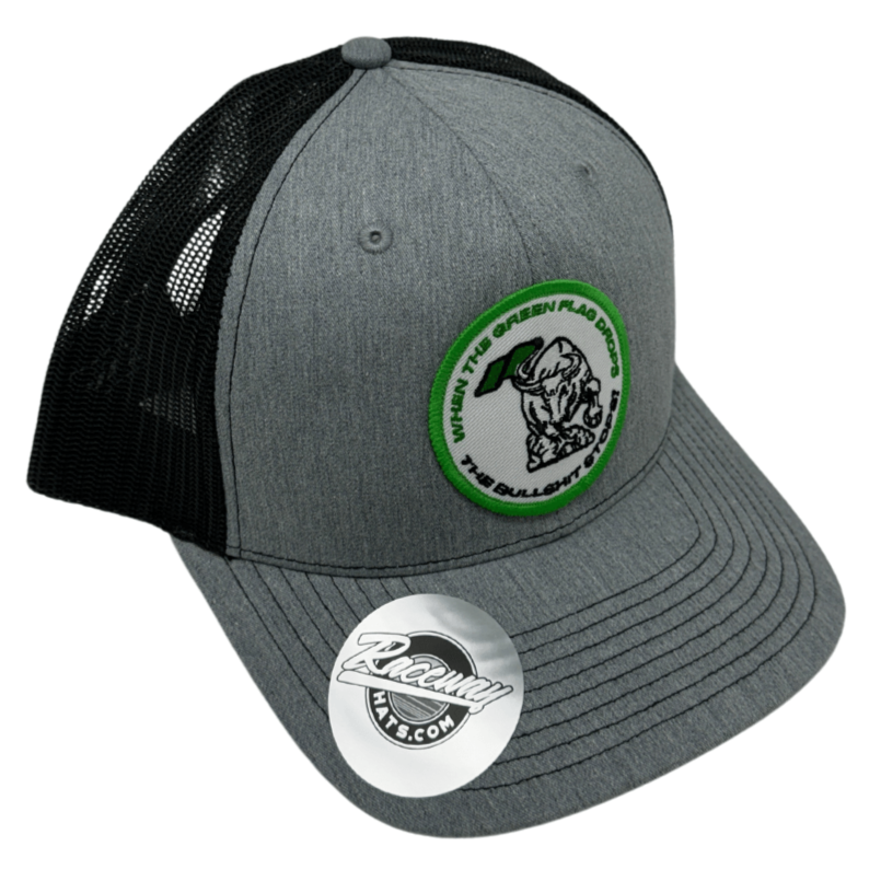 When The Green Flag Drops The Bullsh!t Stops Patch Trucker Hat