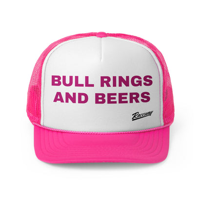 Raceway Hats 5-Panel Foam Trucker Hat - "Bull Rings and Beer"