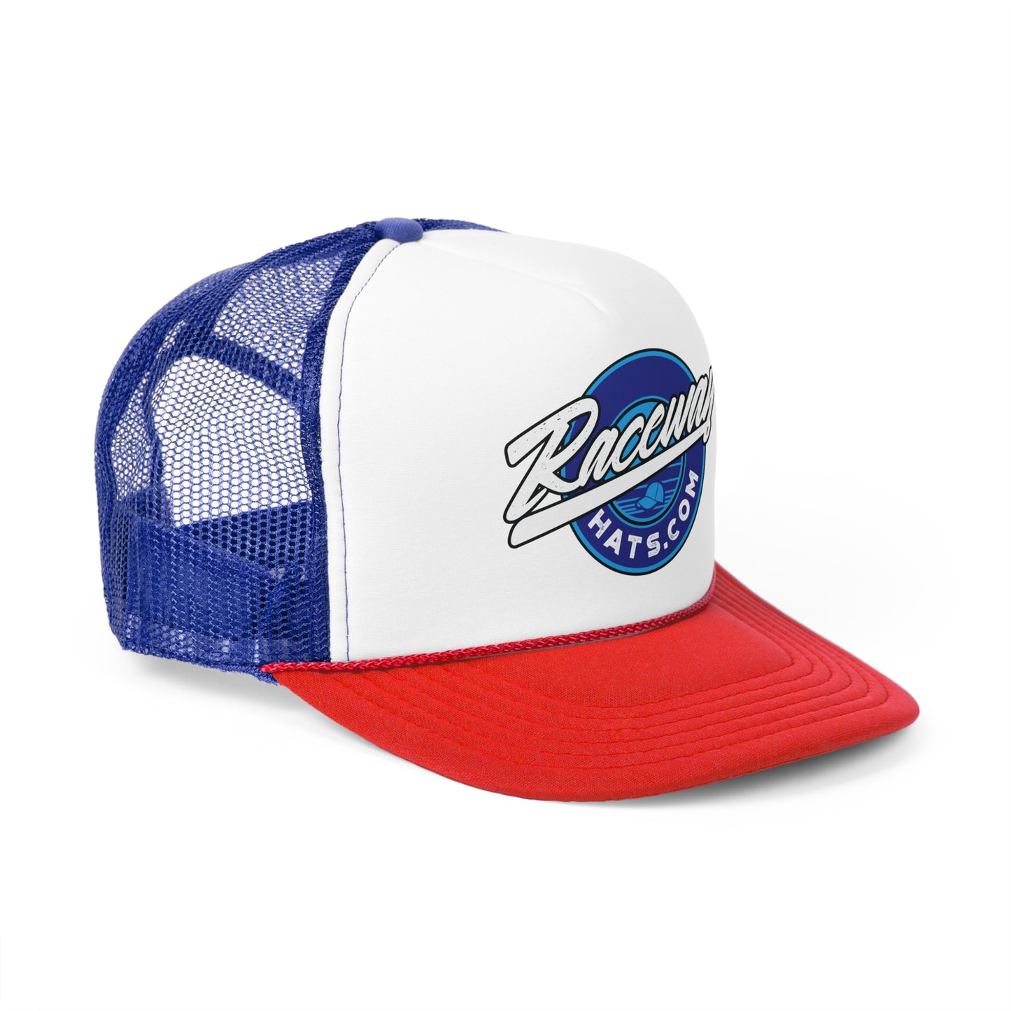 Raceway Hats 5-Panel Foam Trucker Hat - Original Blue Logo