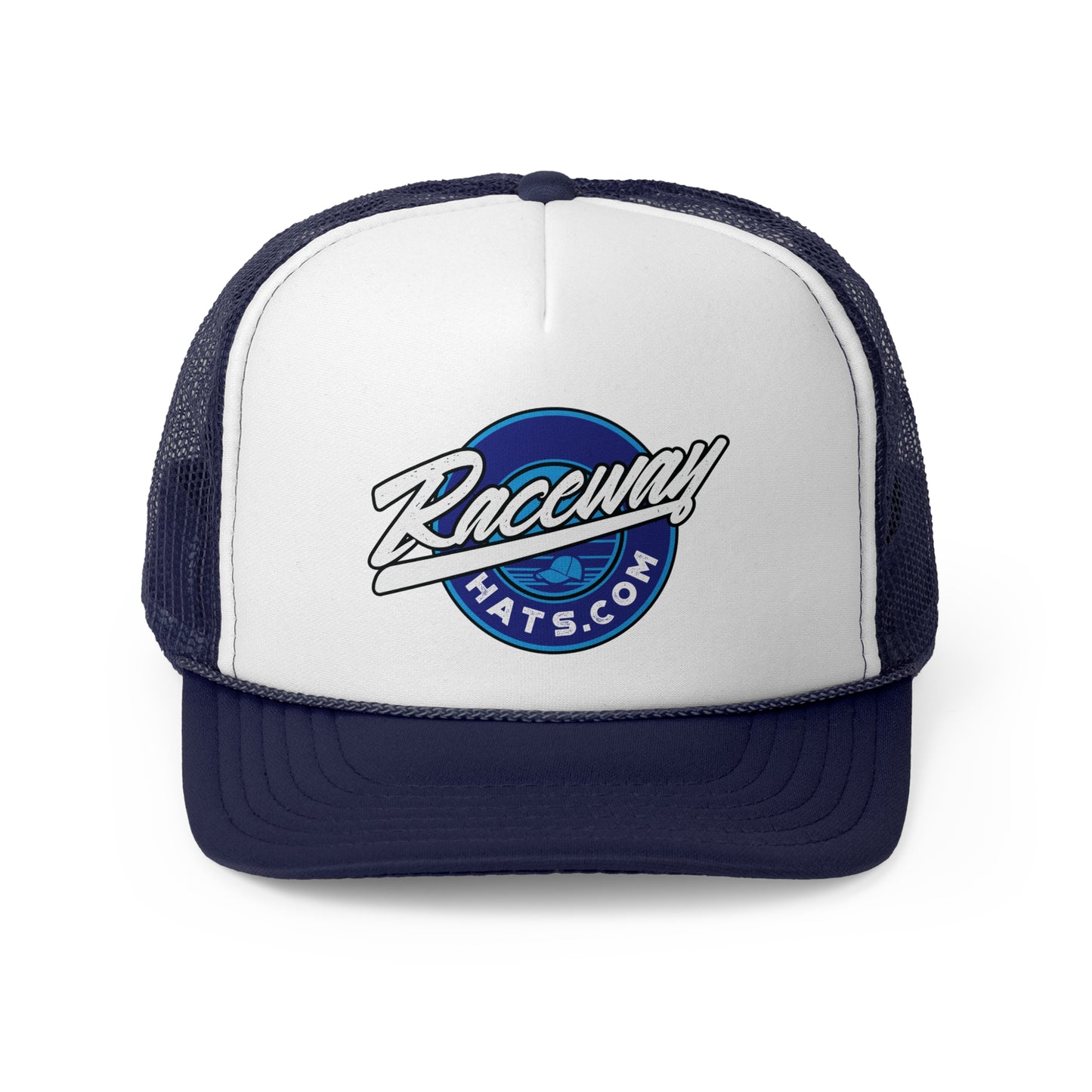 Raceway Hats 5-Panel Foam Trucker Hat - Original Blue Logo