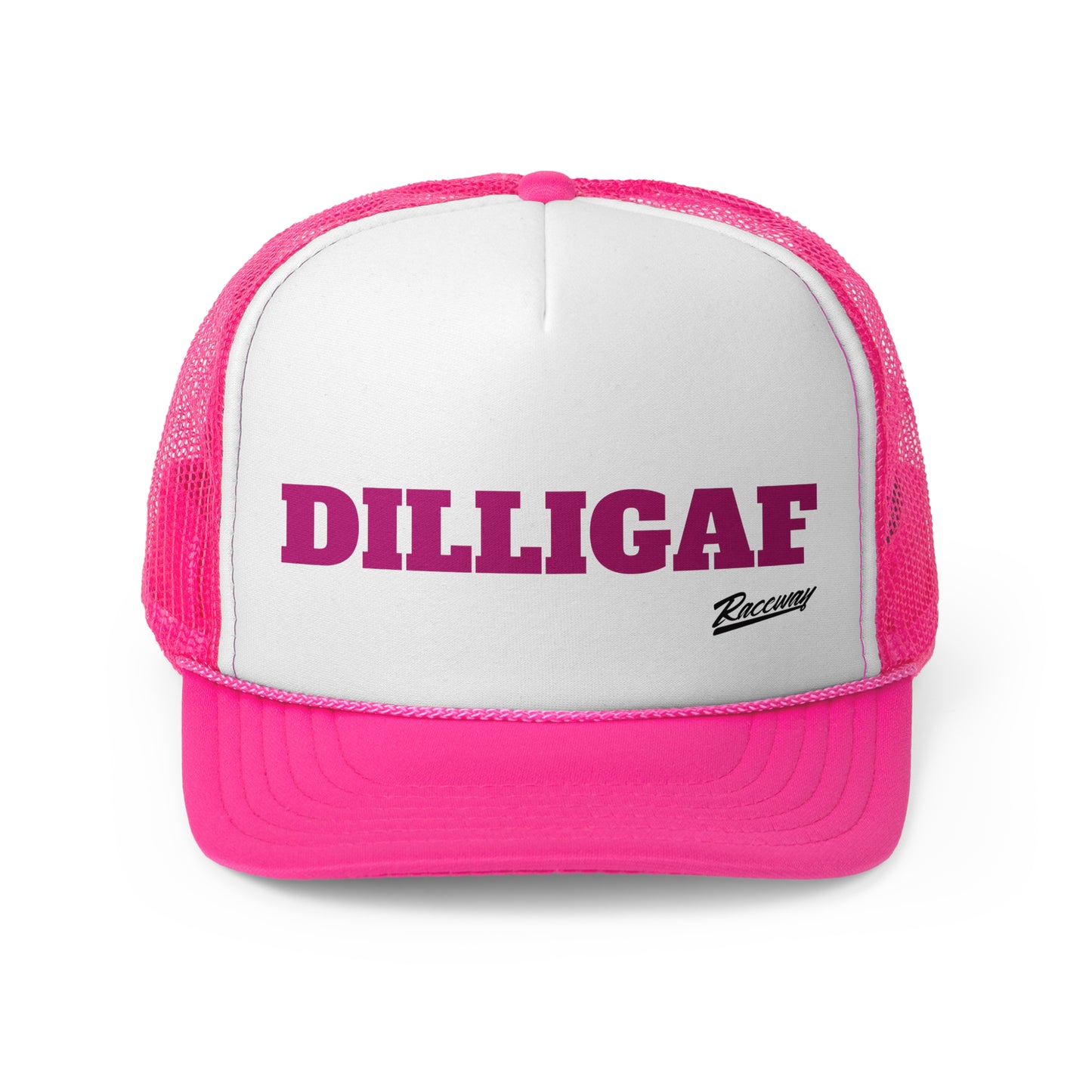 Raceway Hats 5-Panel Trucker Hat - "DILLIGAF"
