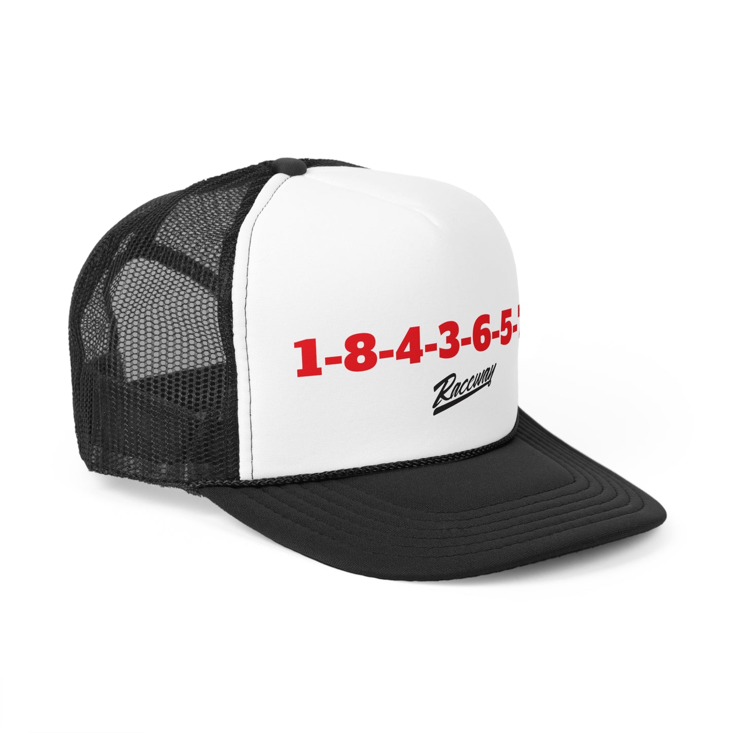 Raceway Hats 5-Panel Foam Trucker Hat - "1-8-4-3-6-5-7-2" SBC Edition