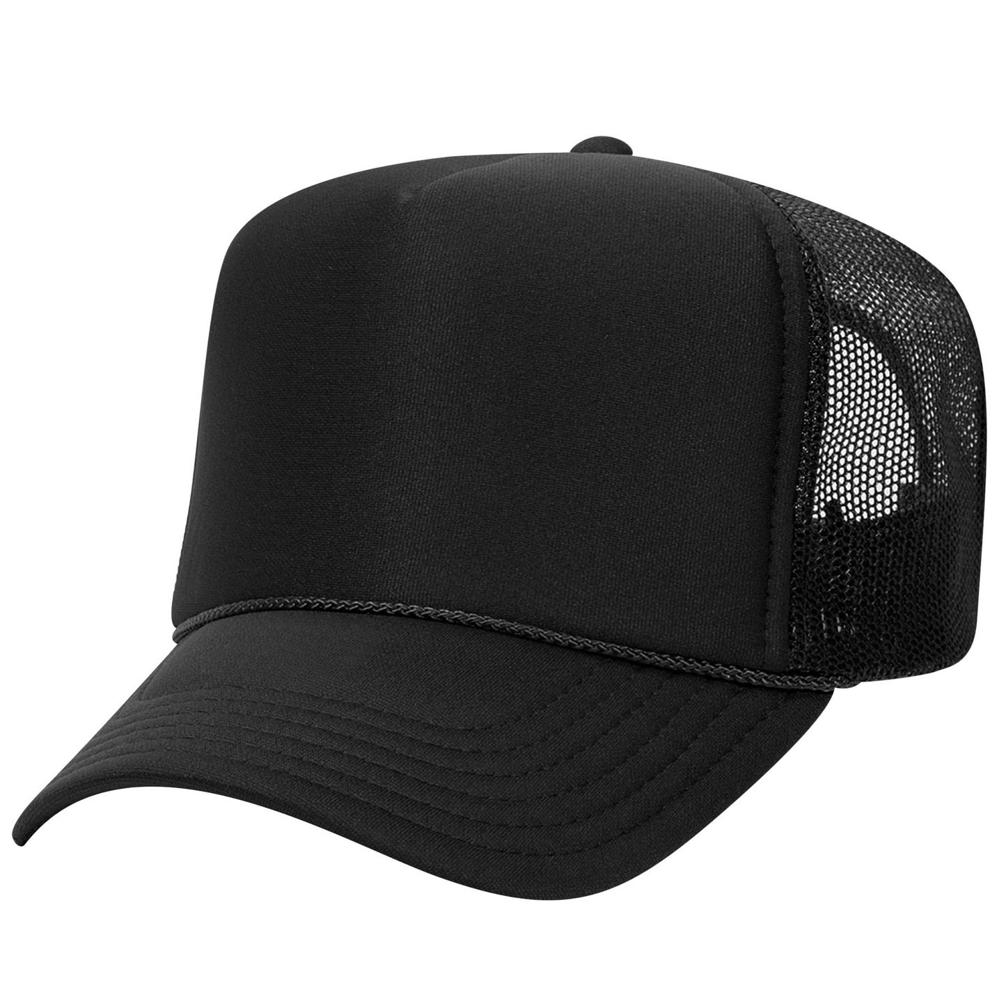 5-Panel High-Profile Snapback Mesh Foam Trucker Hat