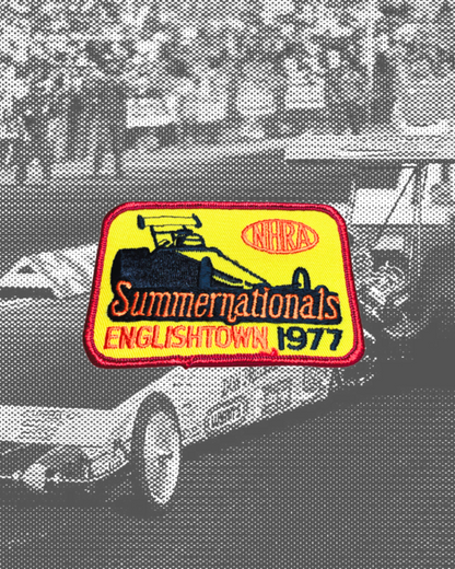 Vintage 1977 NHRA Englishtown SummerNationals Patch