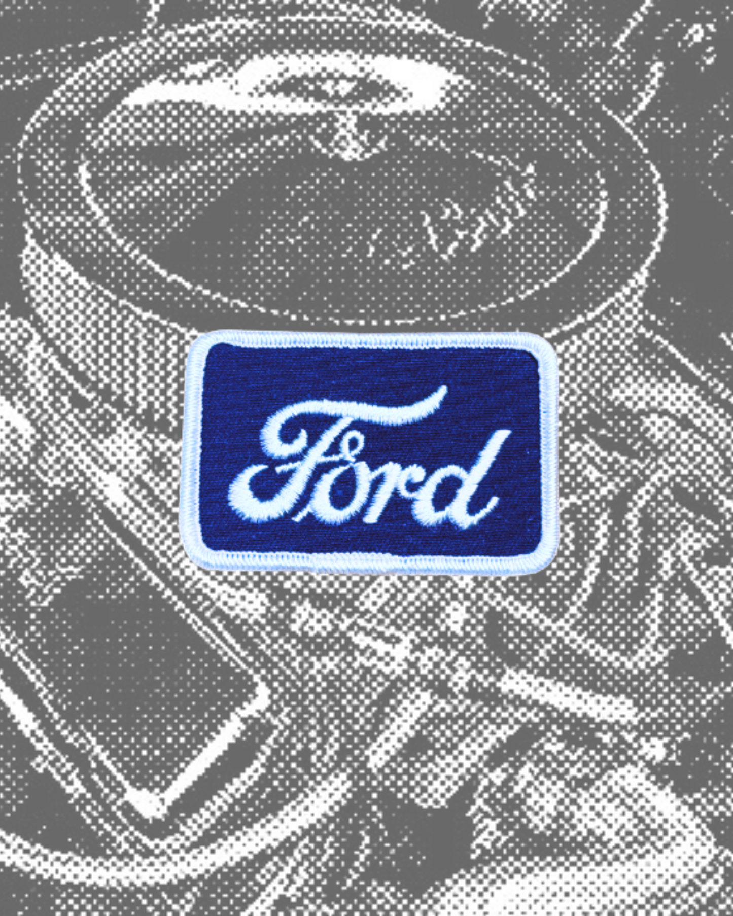 Vintage-Style Square Ford Patch
