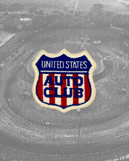 Vintage United States Auto Club Patch - White Version