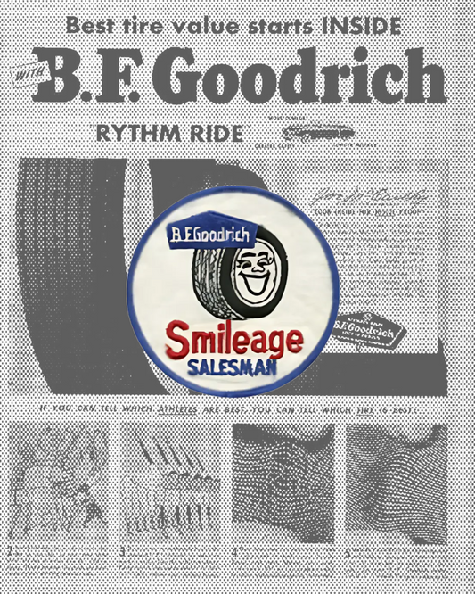 Vintage-Style BF Goodrich Tires "Smileage" Patch