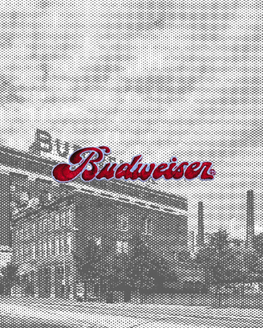 Vintage Script Budweiser Beer Patch