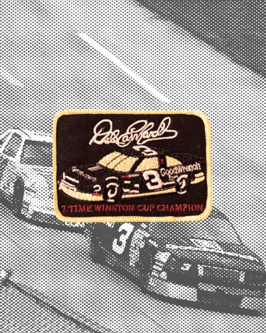 Vintage-Style Dale Earnhardt 7 Time NASCAR Champion Patch