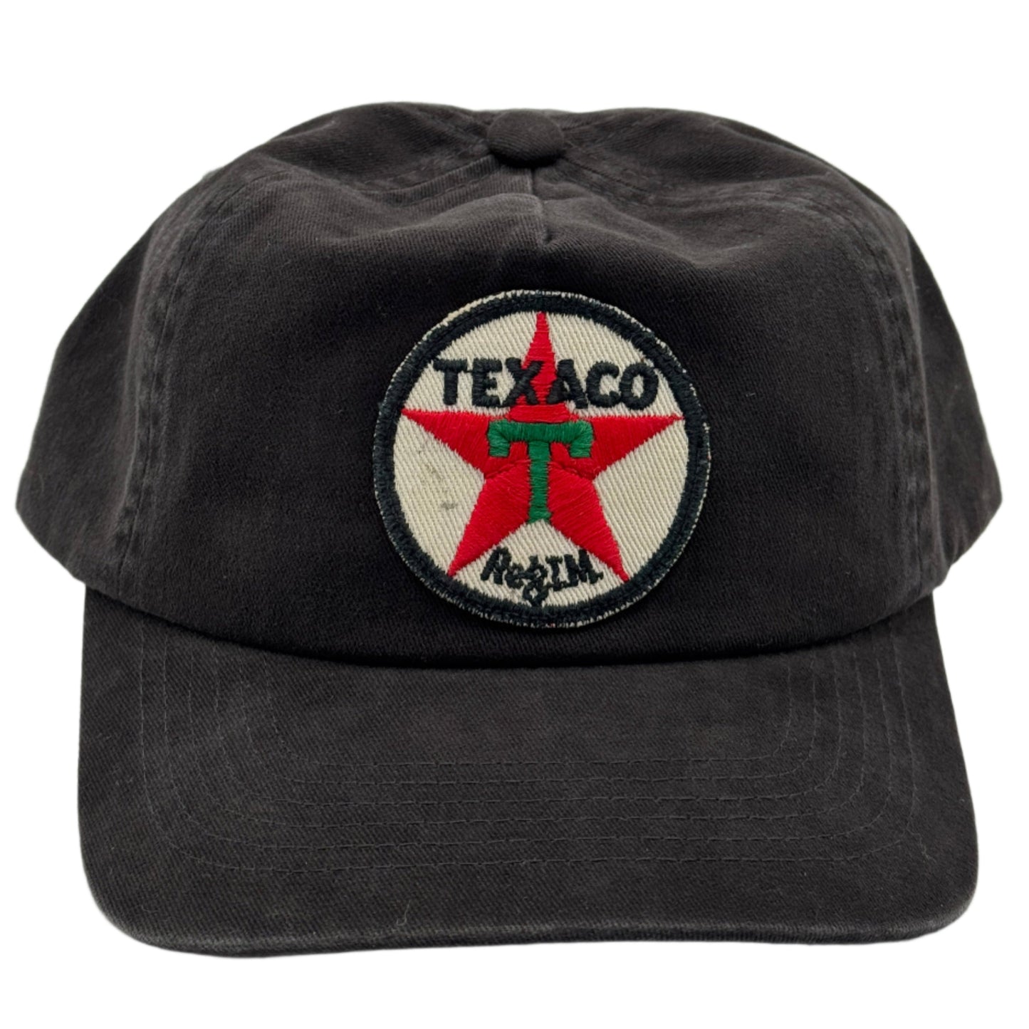 5-Panel Snapback Dad Hat with Vintage Texaco Patch