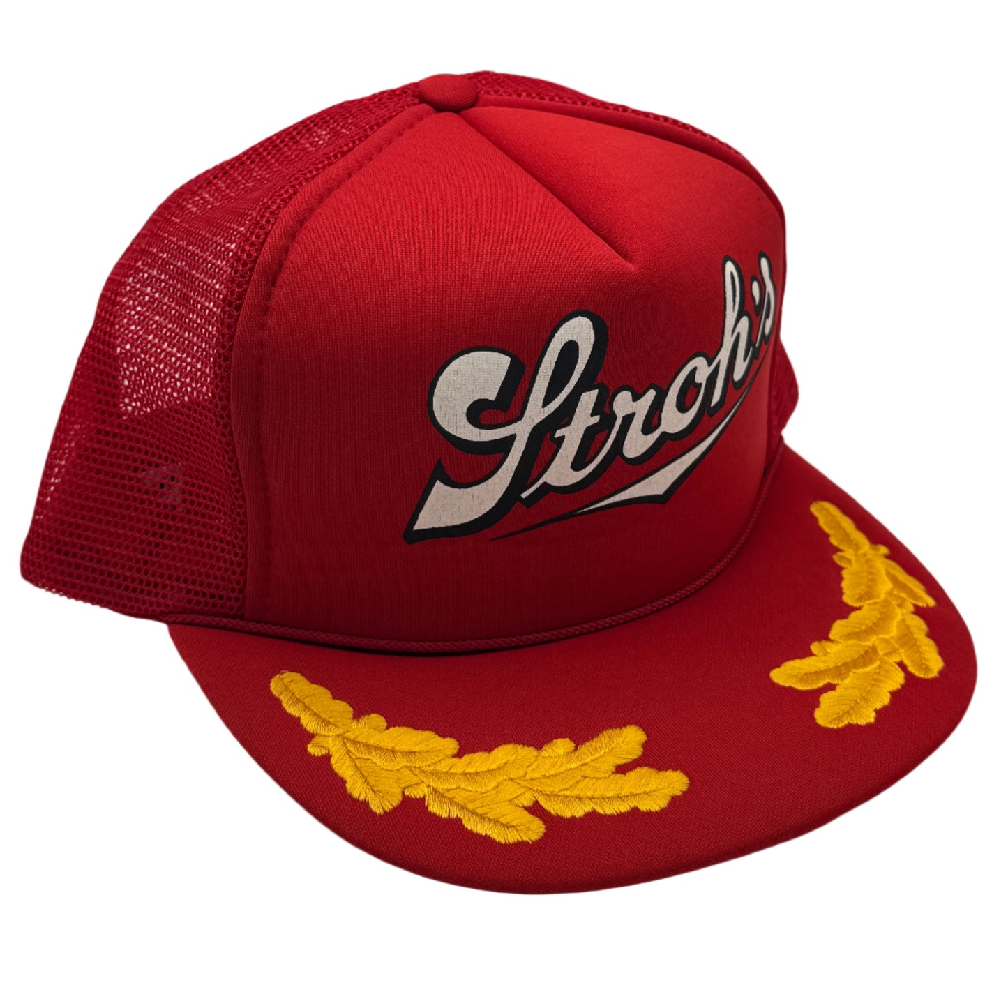 Vintage New Old Stock Stroh's Beer Foam Trucker Hat