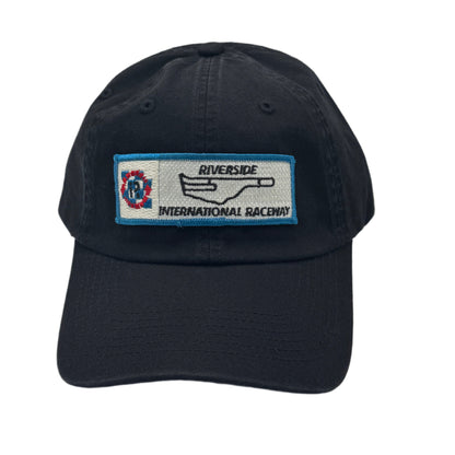 6-Panel Unstructured Dad Hat with Vintage Riverside International Raceway Patch