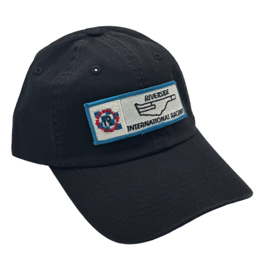 6-Panel Unstructured Dad Hat with Vintage Riverside International Raceway Patch