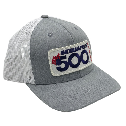 6-Panel Snapback Trucker Hat with Vintage 1983 Indianapolis 500 Patch