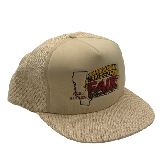 Vintage New Old Stock California Mid-State Fair Foam Hat