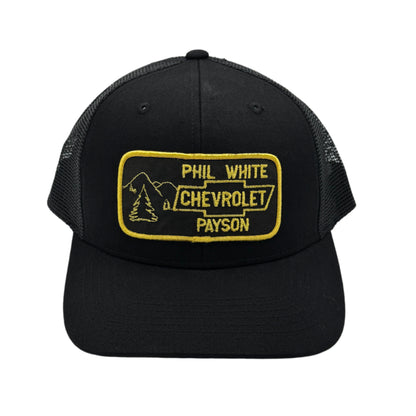 6-Panel Trucker Snapback Hat with Vintage Phil White Chevrolet Patch