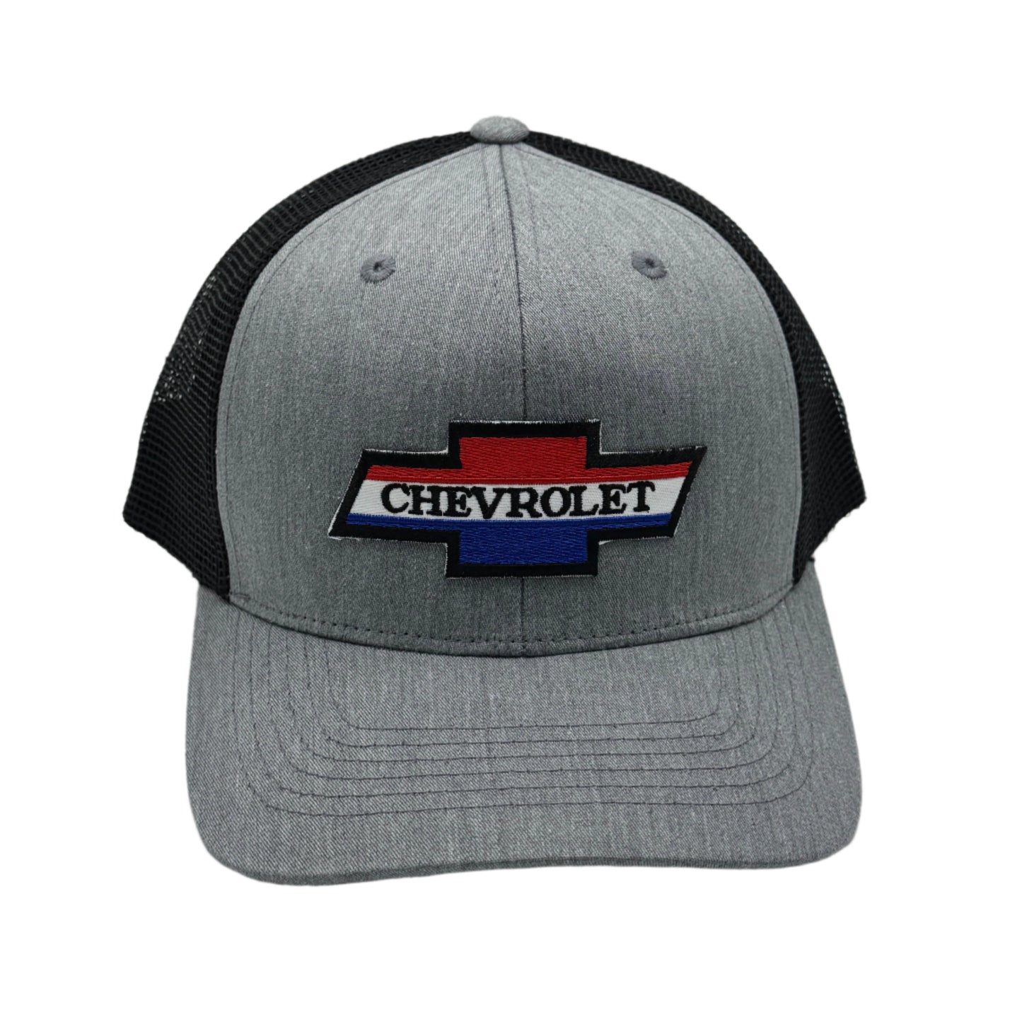 6-Panel Snapback Trucker Hat with Chevy Bowtie Patch