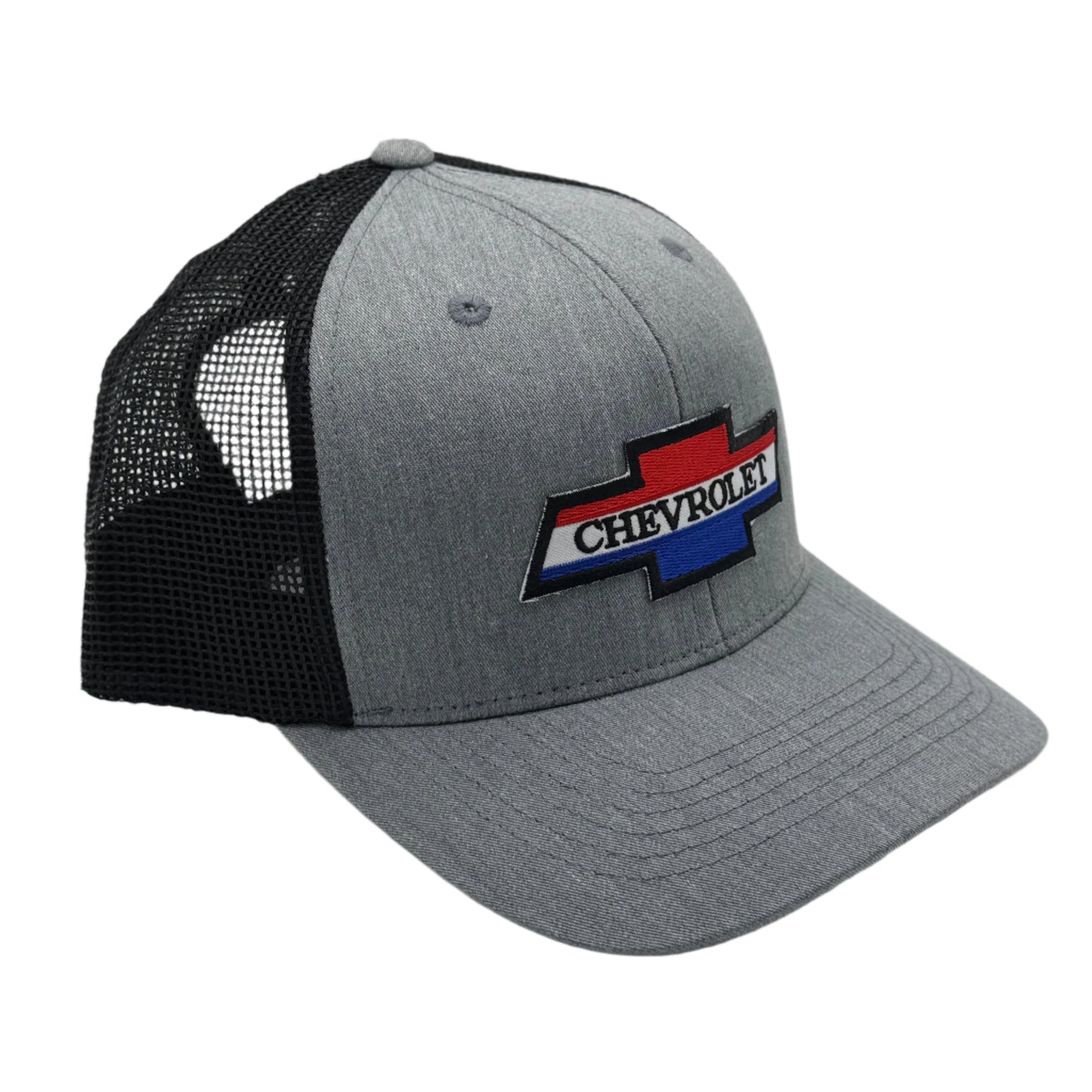 6-Panel Snapback Trucker Hat with Chevy Bowtie Patch