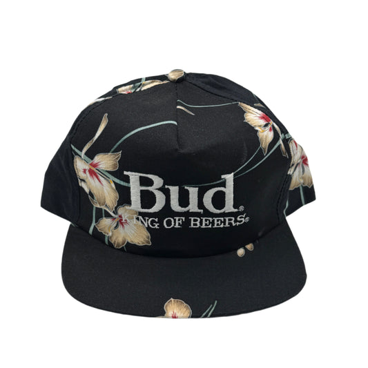 Vintage Bud King of Beers Hawaiian High-Crown Snapback Hat