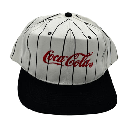 Vintage New Old Stock Coco-Cola Pinstripe Snapback Hat