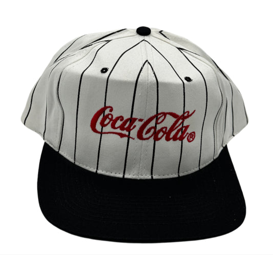Vintage New Old Stock Coco-Cola Pinstripe Snapback Hat