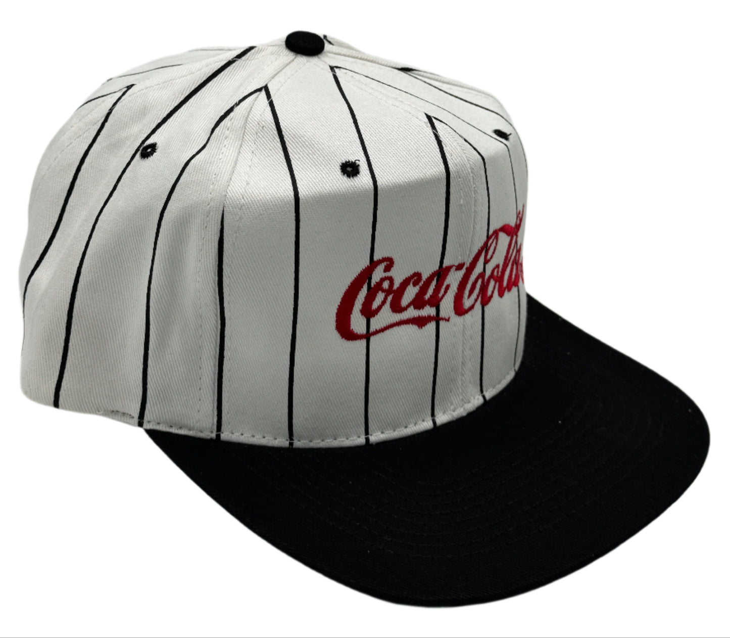 Vintage New Old Stock Coco-Cola Pinstripe Snapback Hat