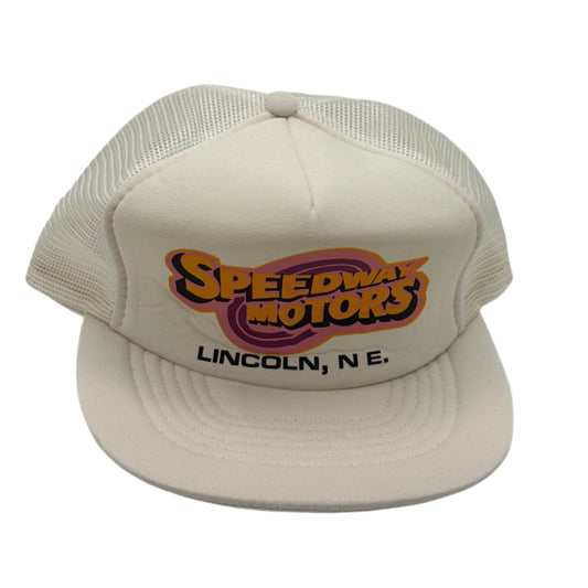 Vintage New Old Stock Speedway Motors Foam Trucker Hat